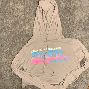 Doughnuts and Deadlifts cropped long sleeve shirt